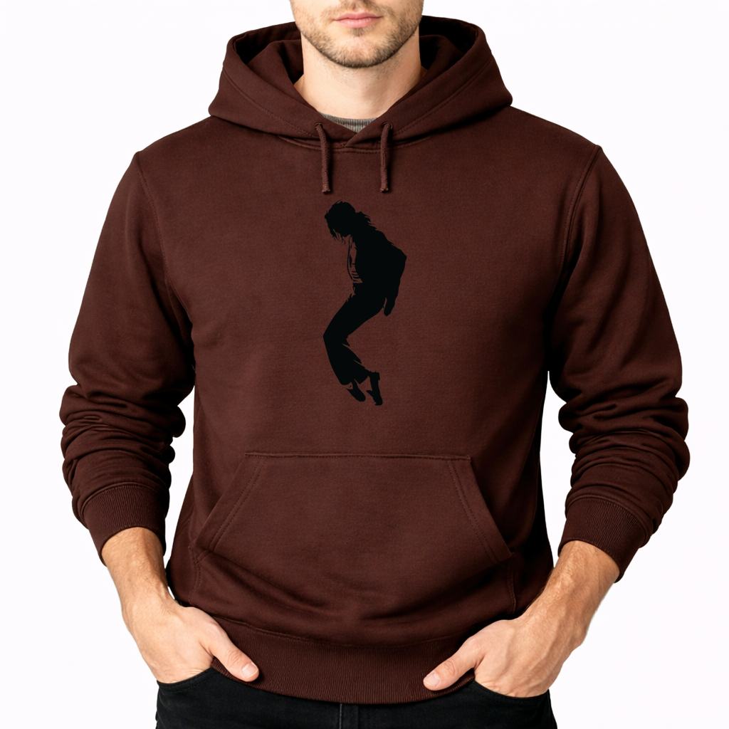 Men's Michael Jackson Pullover Hoodie - Brown