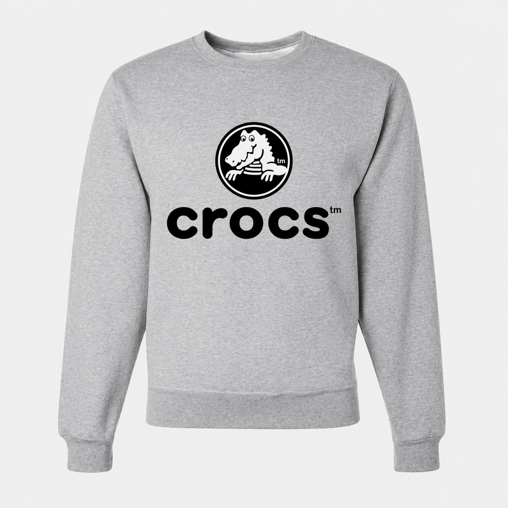 Men's Crocs Crewneck Sweatshirt - Gray