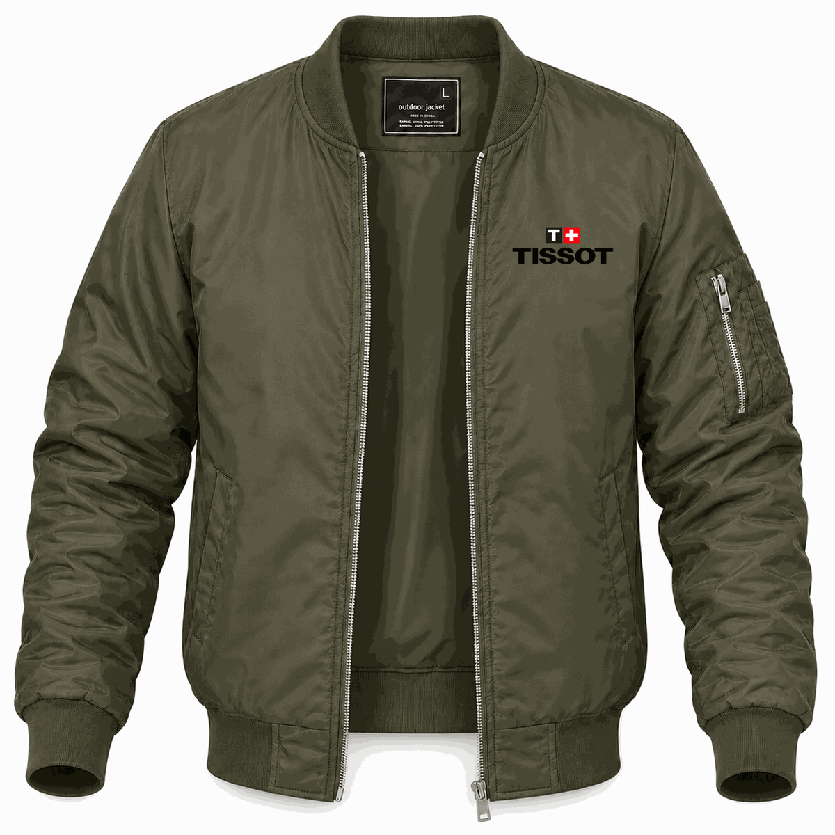 Men's Tissot Lightweight Bomber Jacket - Army Green