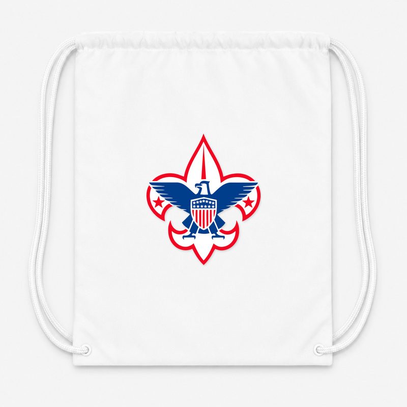 Boy Scout Drawstring Bag - White