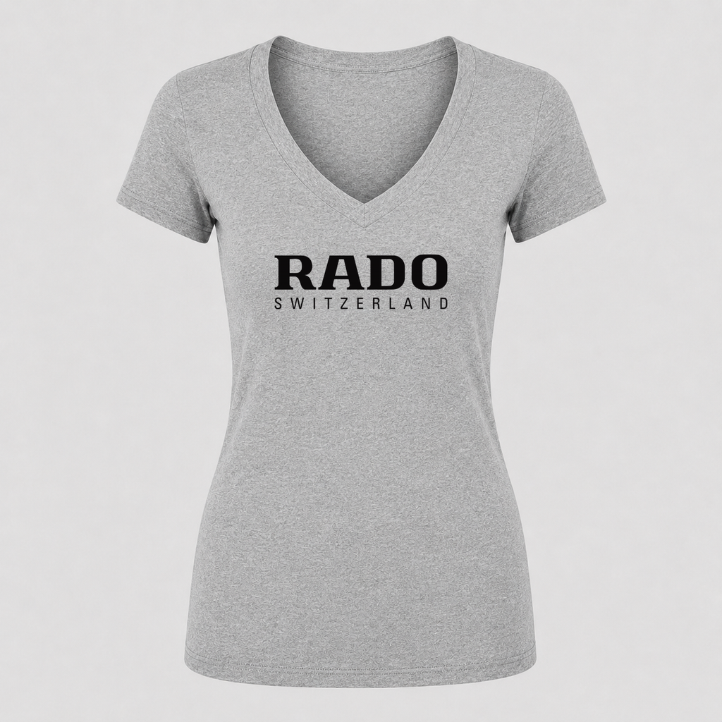 Women's Rado V Neck T-Shirt in gray