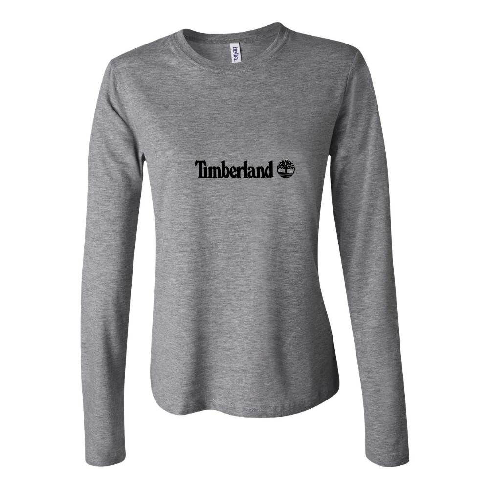 Women's Timberland Logo 1536x864 Long Sleeve T-Shirt - Gray