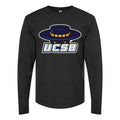 Men's UCSB Gauchos Logo Long sleeves Cotton Blend T-Shirt - Black