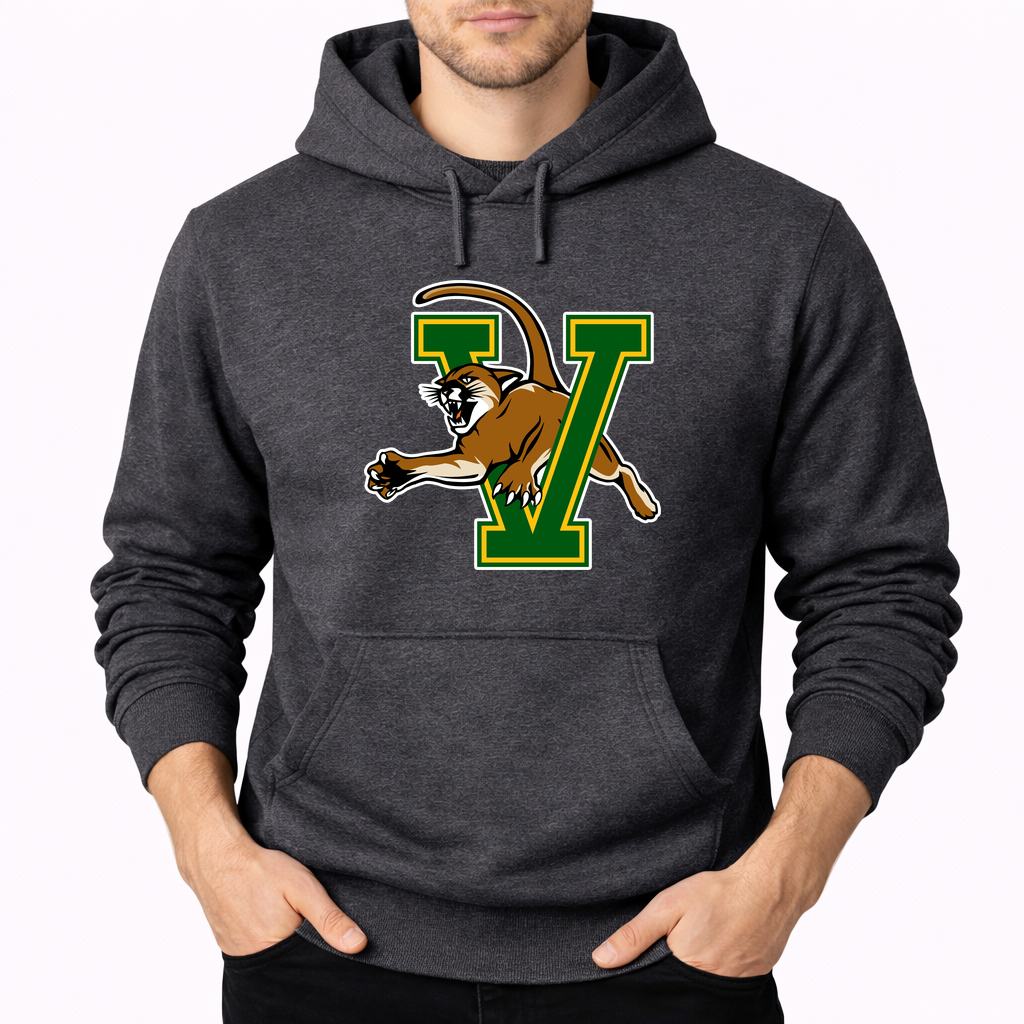 Men's Vermont Catamounts Pullover Hoodie - Charcoal