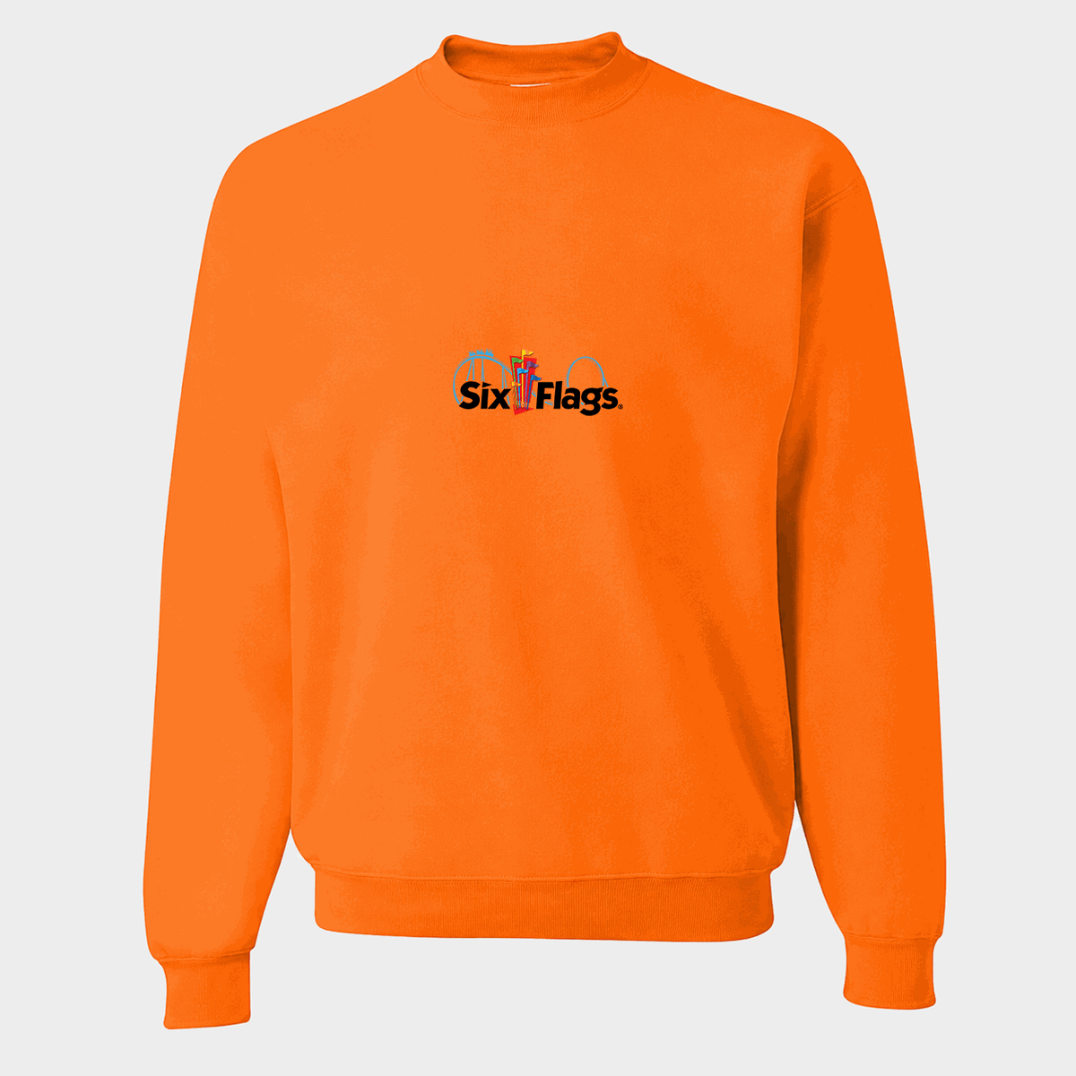 Men's Six Flags Crewneck Sweatshirt - Orange