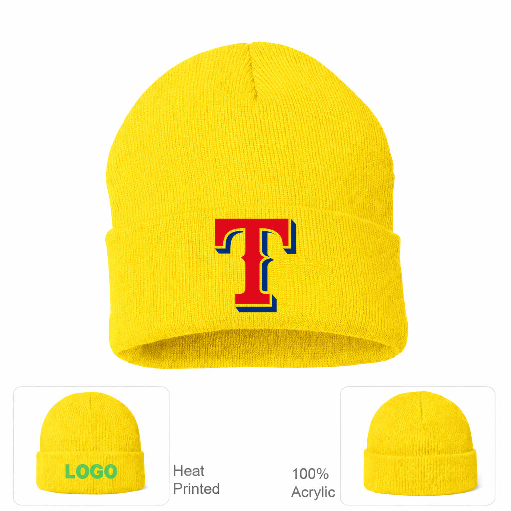 MLB Texas Rangers Beanie Hat - Yellow