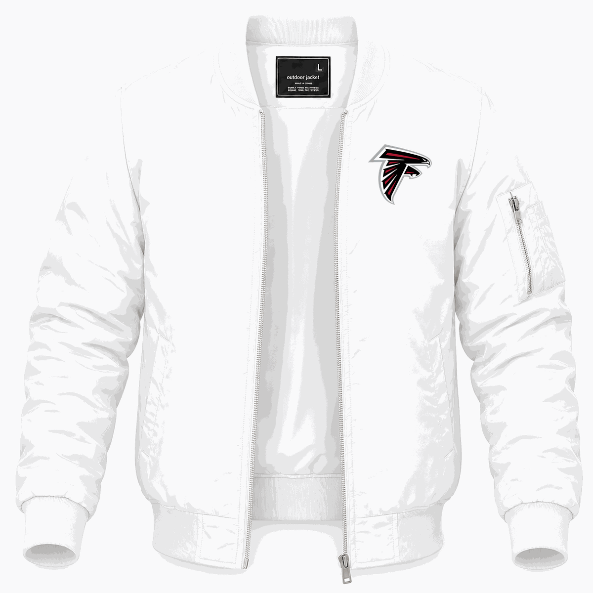 Men's Atlanta Falcons Lightweight Bomber Jacket - White