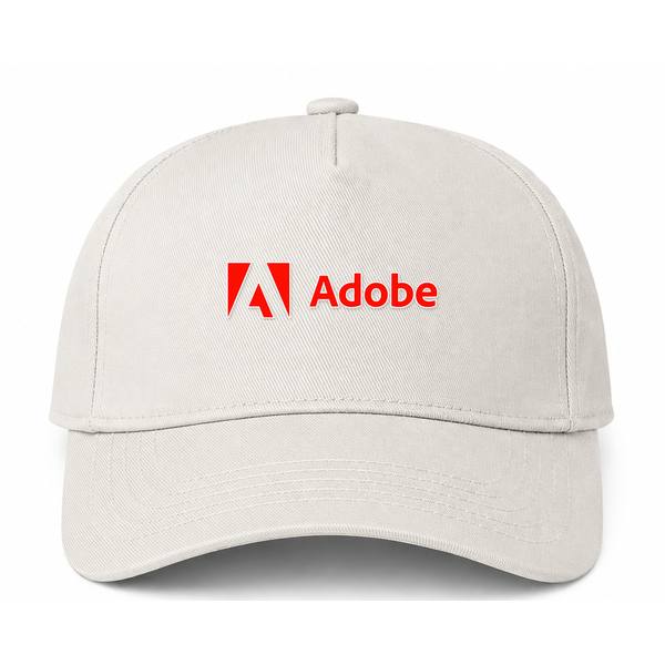 Adobe Logo Beige Dad Baseball Cap Hat