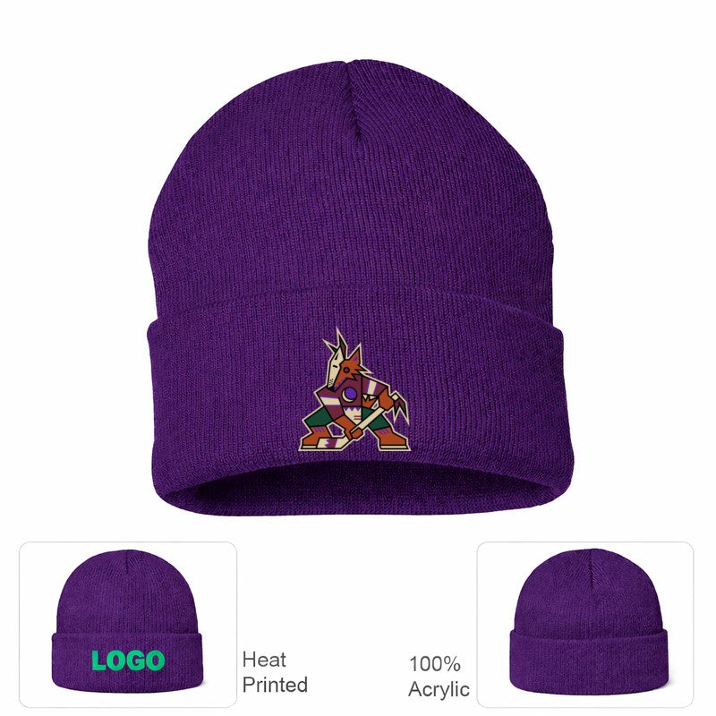 Arizona Coyotes Purple Beanie Hat