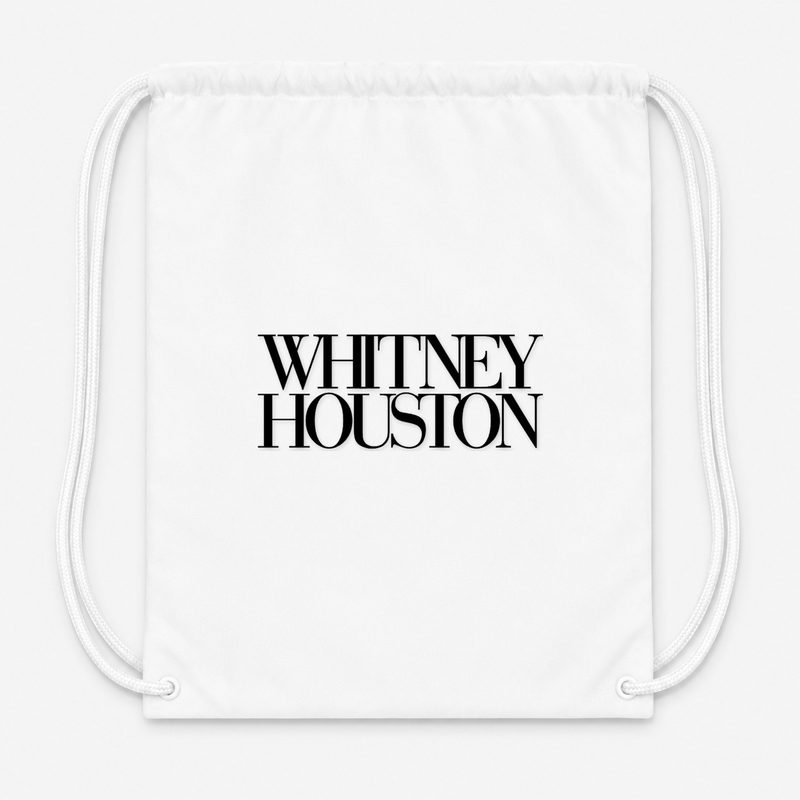 Whitney Houston Drawstring Bag - White