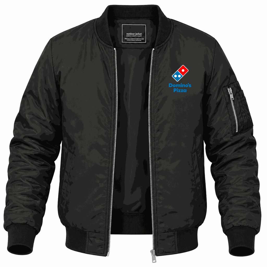 Men's Domino's Pizza Lightweight Bomber Jacket - Black