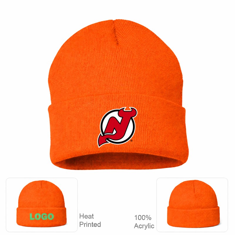 New Jersey Devils Orange Beanie Hat