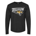 Men's Towson Tigers Logo Long sleeves Cotton Blend T-Shirt - Black