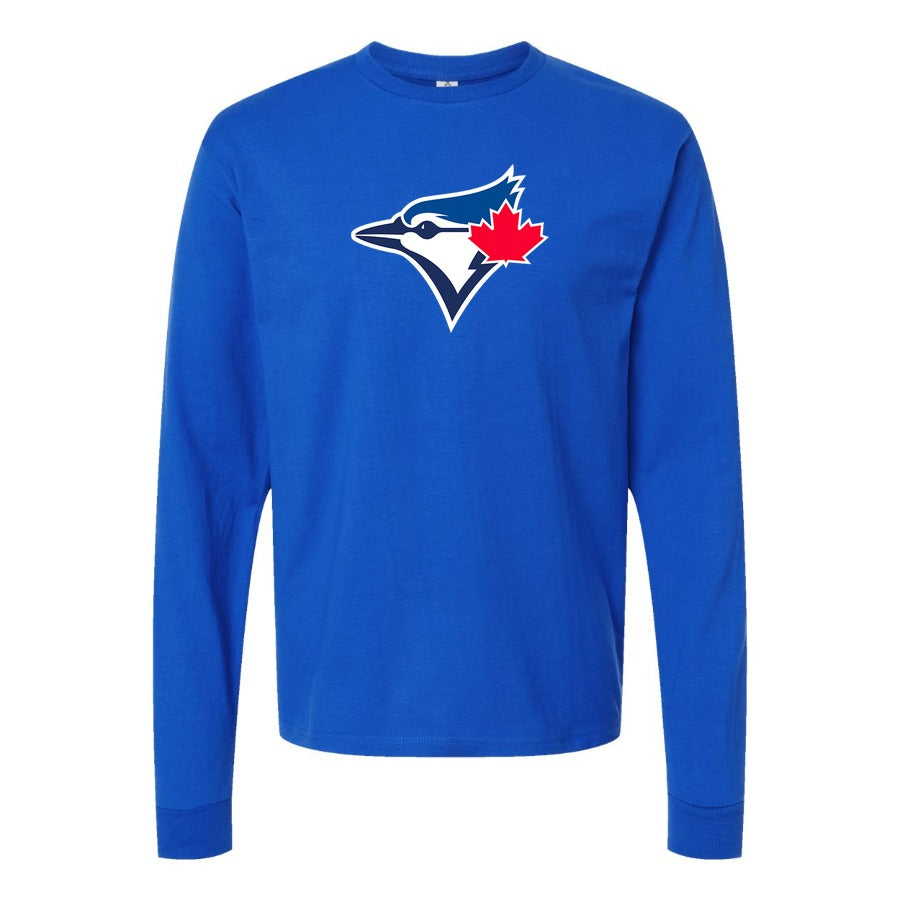 Men's Toronto Blue Jays Long sleeves Cotton Blend T-Shirt - Blue