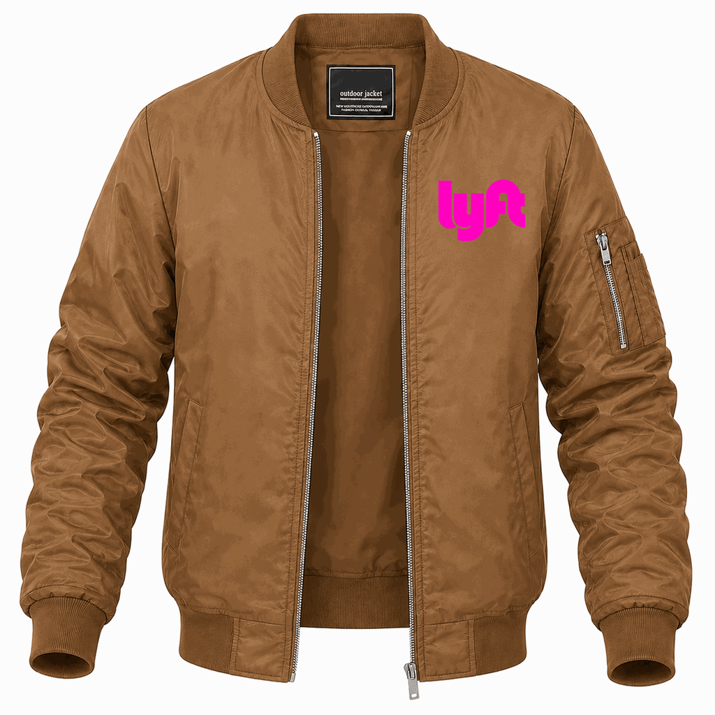 Men's Lyft pink Lightweight Bomber Jacket - Brown