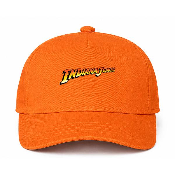 Indiana Jones Logo Orange Dad Baseball Cap Hat