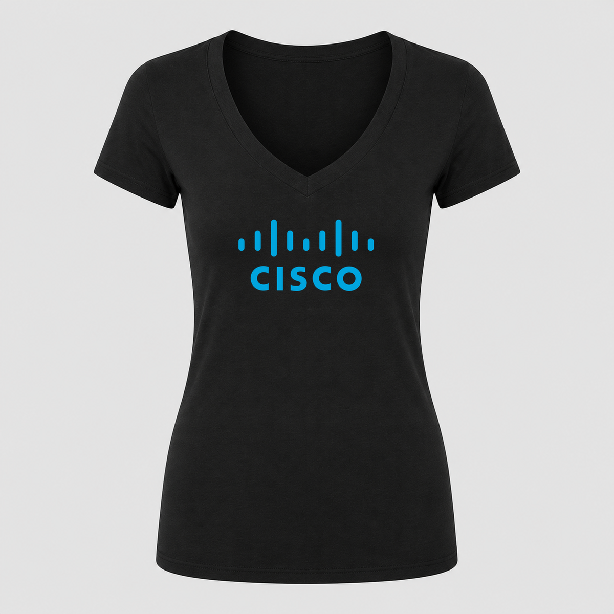 Women's Cisco V Neck T-Shirt in black