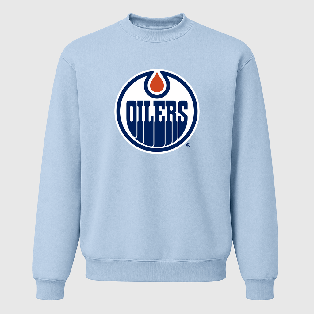 Men's Edmonton Oilers Crewneck Sweatshirt - Sky Blue