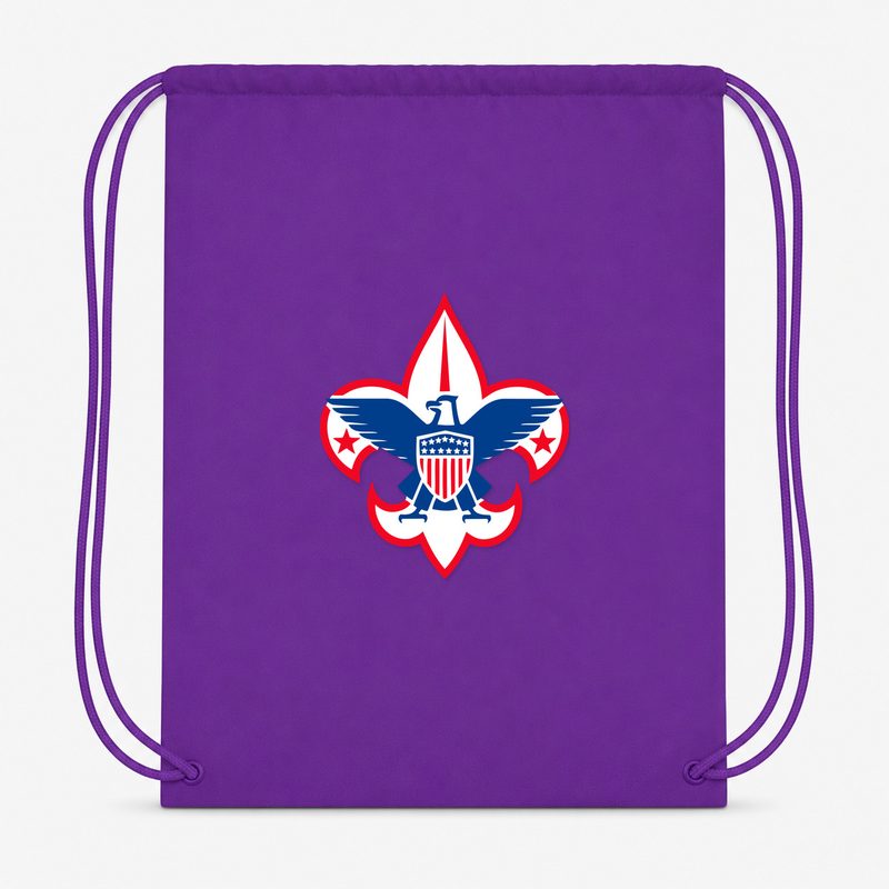 Boy Scout Drawstring Bag - Purple