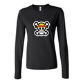 Women's StrawHat Luffy Cartoon Long Sleeve T-Shirt - Black
