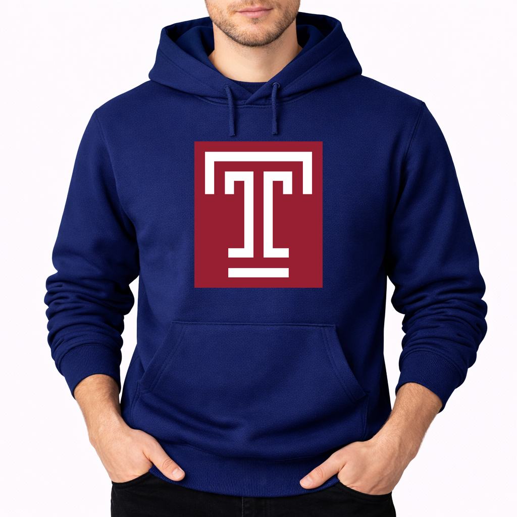 Men's Temple Owls Pullover Hoodie - Navy