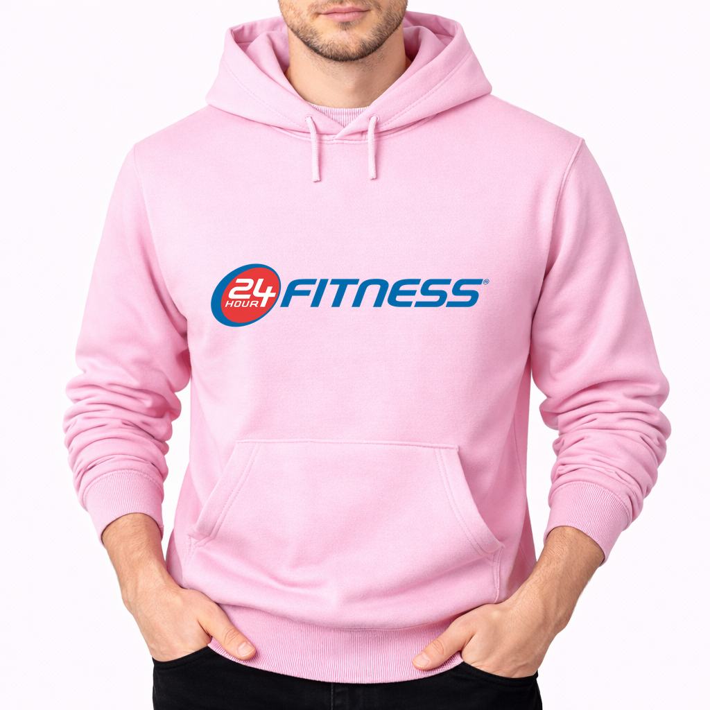 Men's 24 Hour Fitness Pullover Hoodie - Pink