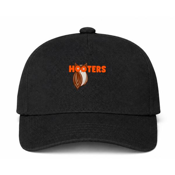 Hooters Logo Black Dad Baseball Cap Hat