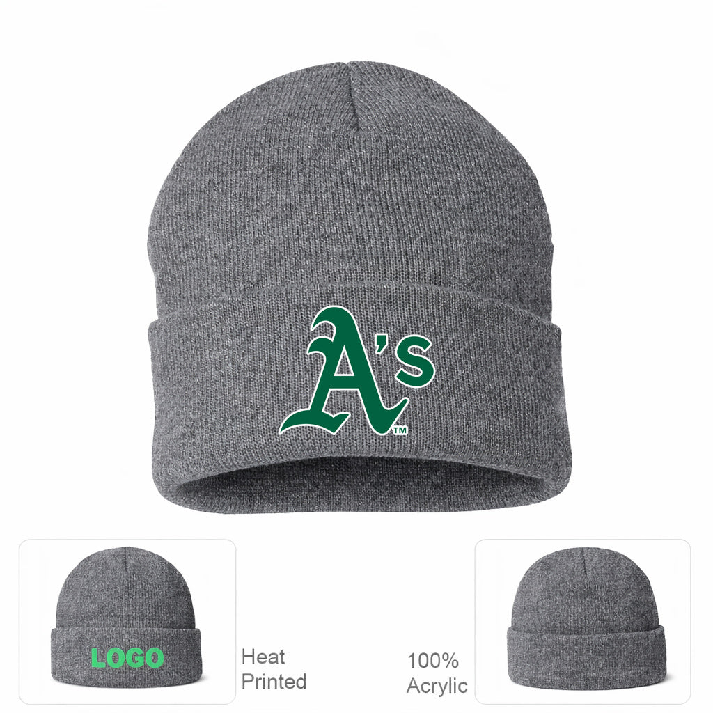 MLB Oakland Athletics Beanie Hat - Gray