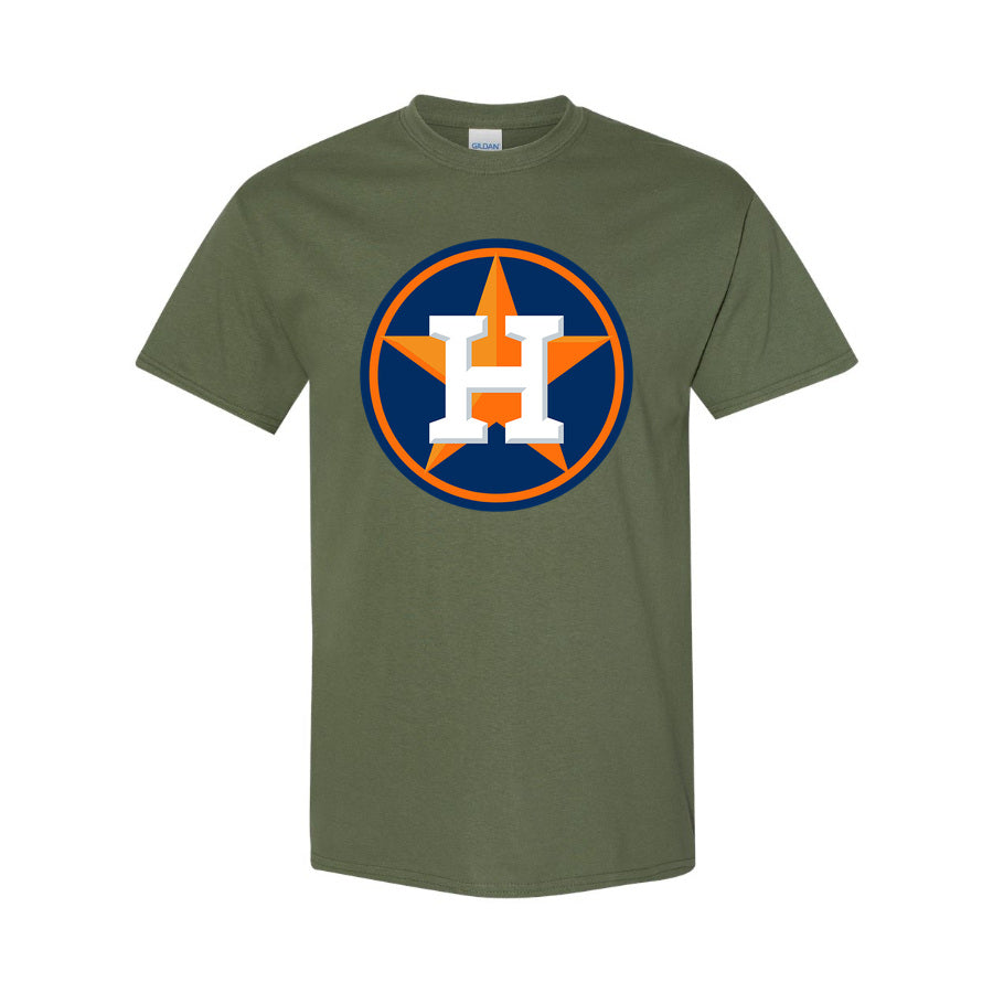 Youth's Houston Astros Cotton T-Shirt - Army Green