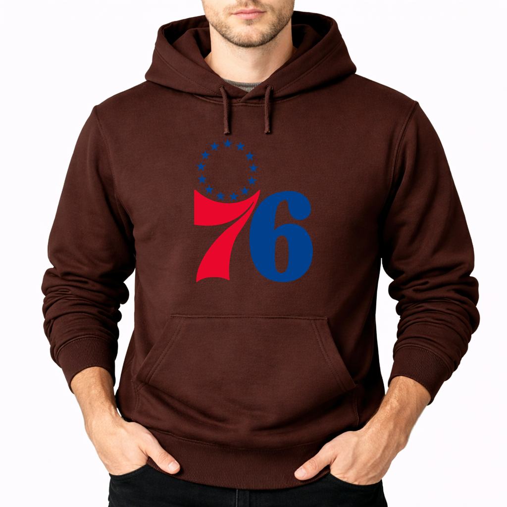 Men's Philadelphia 76ers Pullover Hoodie - Brown