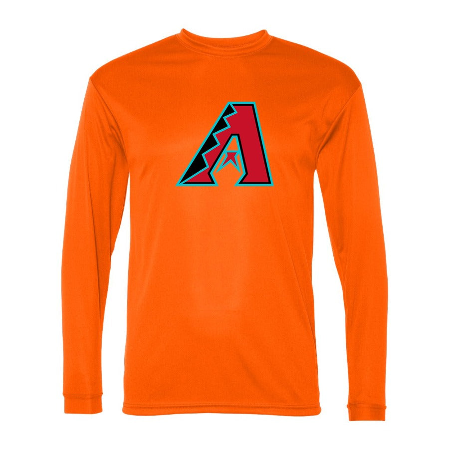 Men's Arizona Diamondbacks Polyester Long Sleeve T-Shirt - Orange