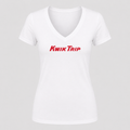 Women's Kwik Trip V Neck T-Shirt in white