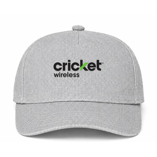Cricket Wireless Logo Gray Dad Baseball Cap Hat