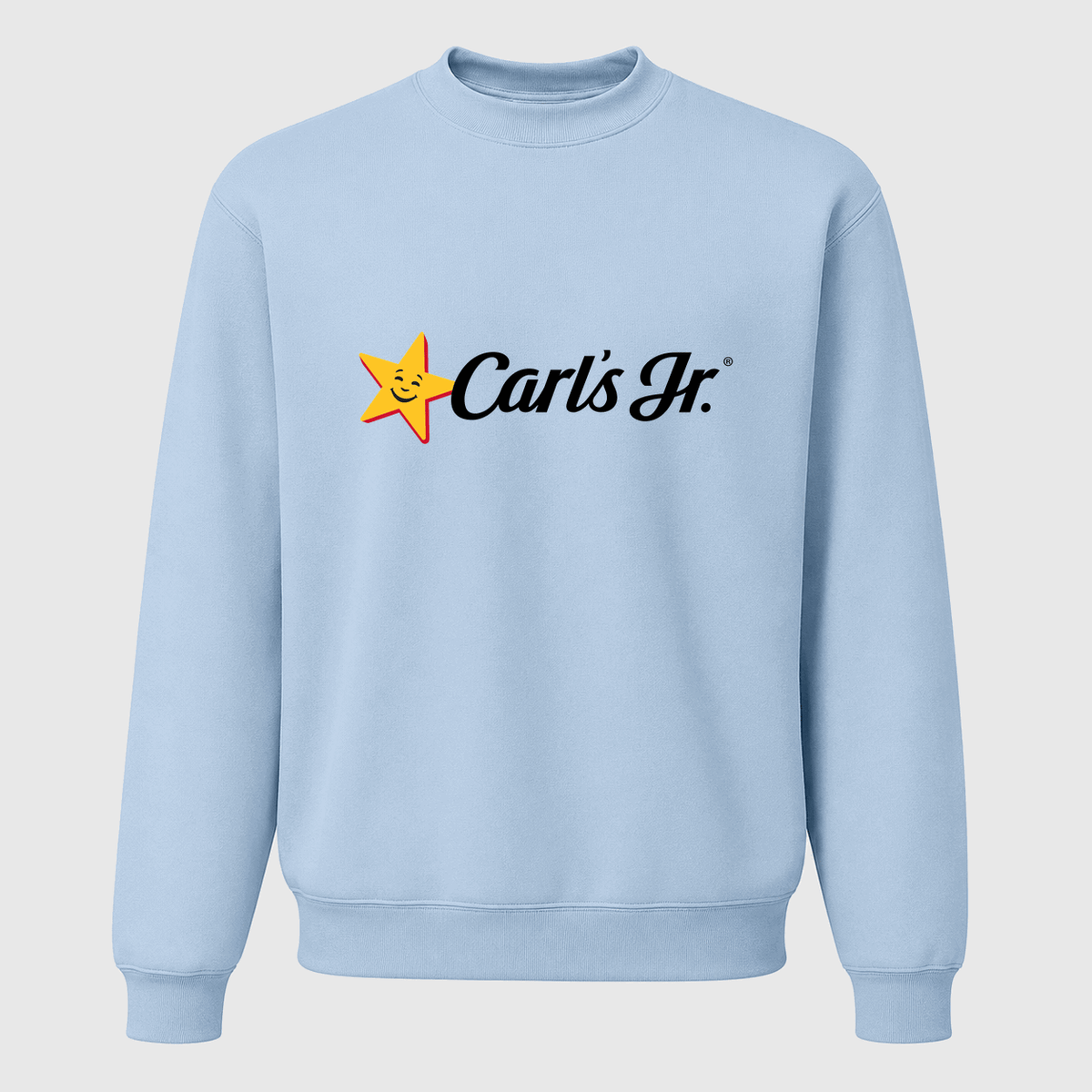 Men's Carl's Jr. Crewneck Sweatshirt - Sky Blue