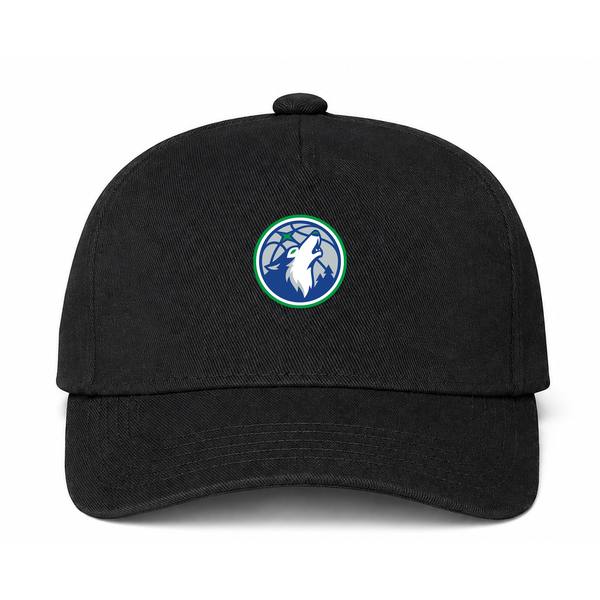 Minnesota Timberwolves NBA Logo Black Dad Baseball Cap Hat