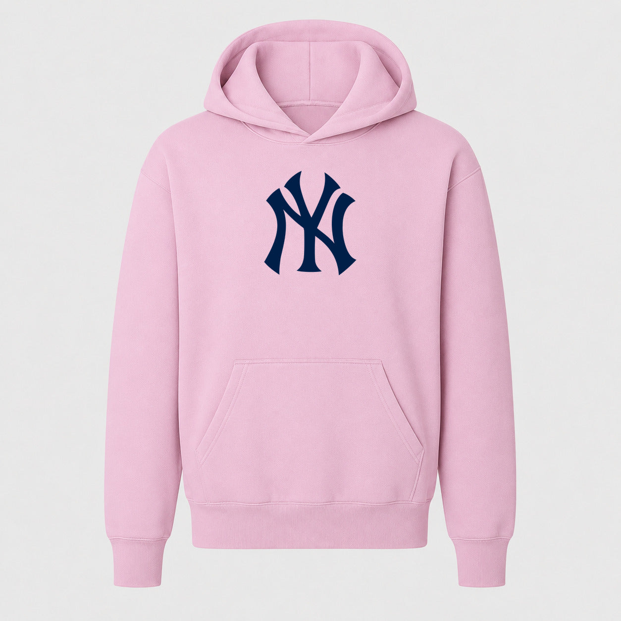 Youth New York Yankees Pullover Hoodie - Light Pink