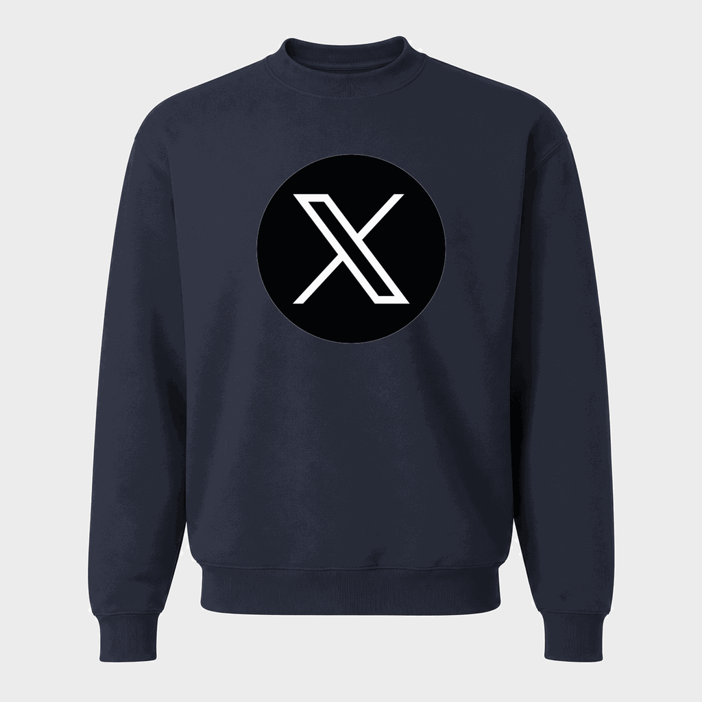 Men's X (Twitter) Crewneck Sweatshirt - Navy
