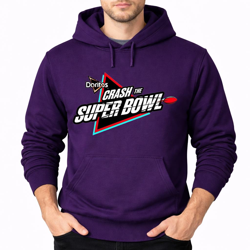 Men's Crash The Super Bowl Pullover Hoodie - Purple