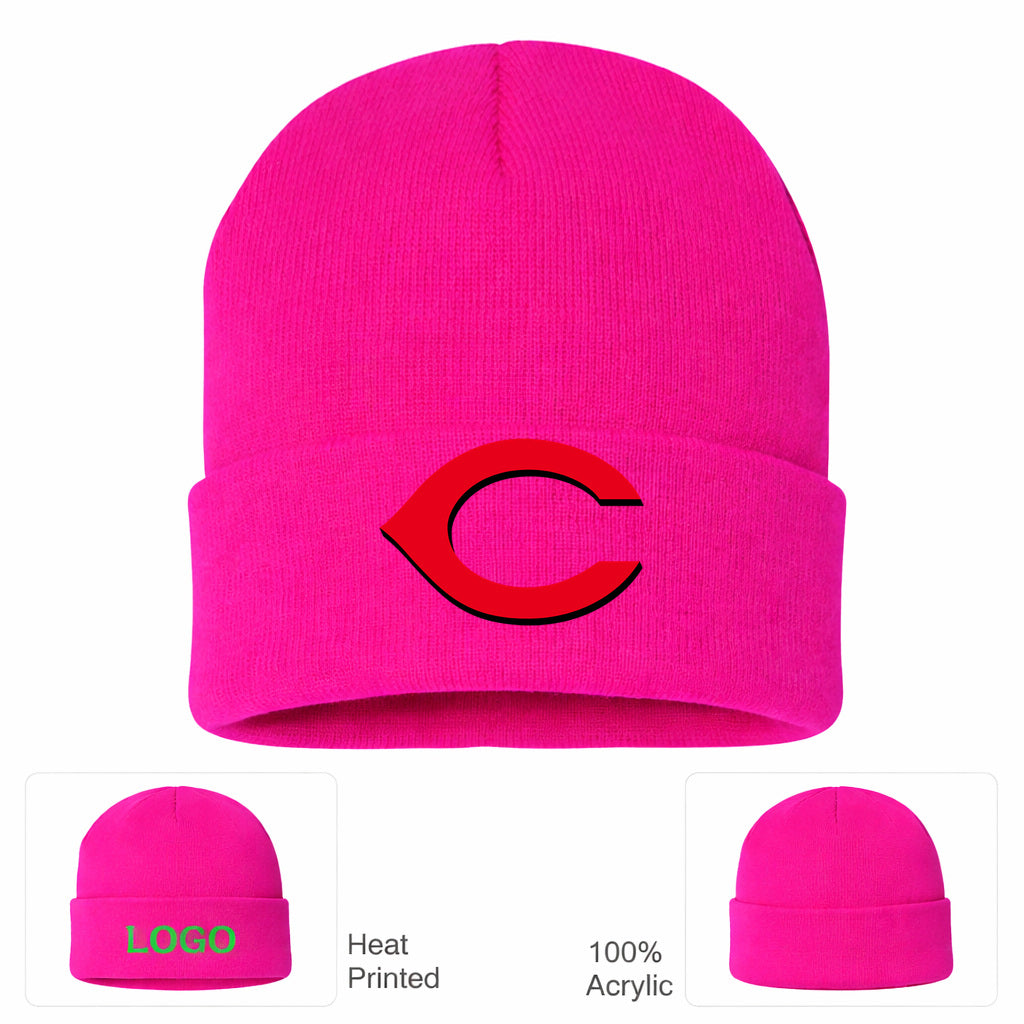 MLB Cincinnati Reds Beanie Hat - Hot Pink
