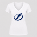 Women's Tampa Bay Lightning V Neck T-Shirt in white