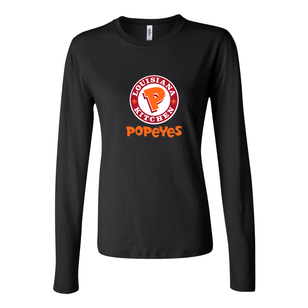 Women's Popeyes Louisiana Kitchen Long Sleeve T-Shirt - Black