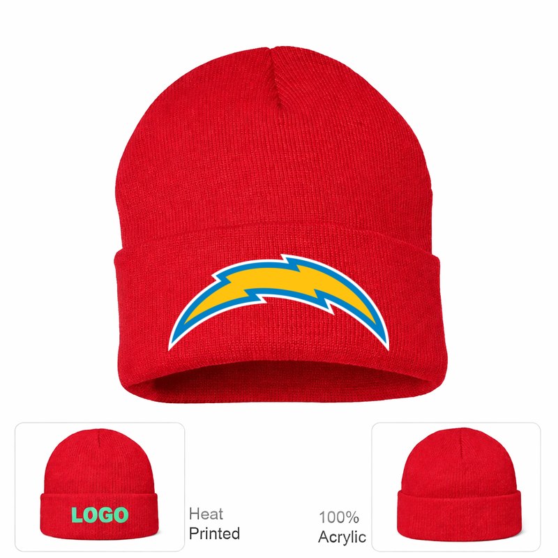 Los Angeles Chargers Red Beanie Hat
