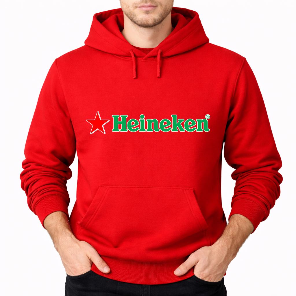 Men's Heineken Pullover Hoodie - Red