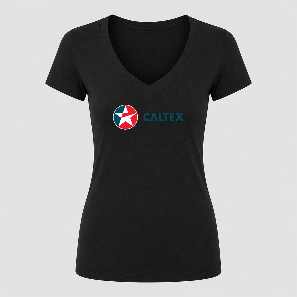 Women's Caltex V Neck T-Shirt in black