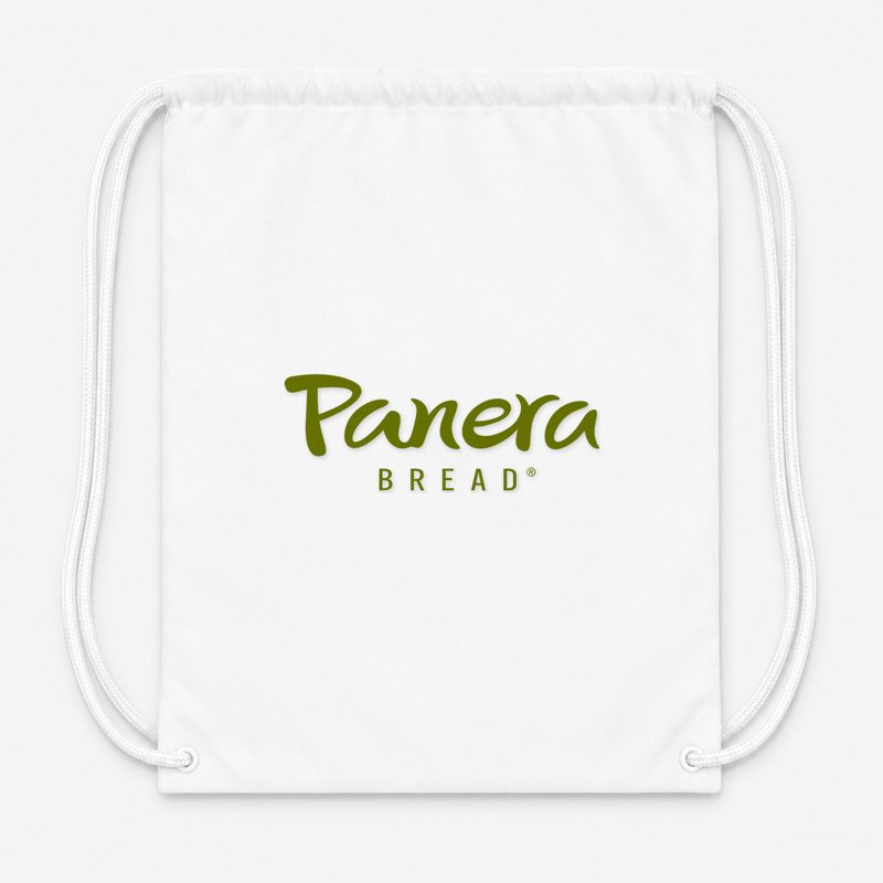 Panera Bread Drawstring Bag - White