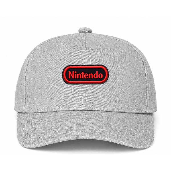 Nintendo Embroidery Logo Gray Dad Baseball Cap Hat