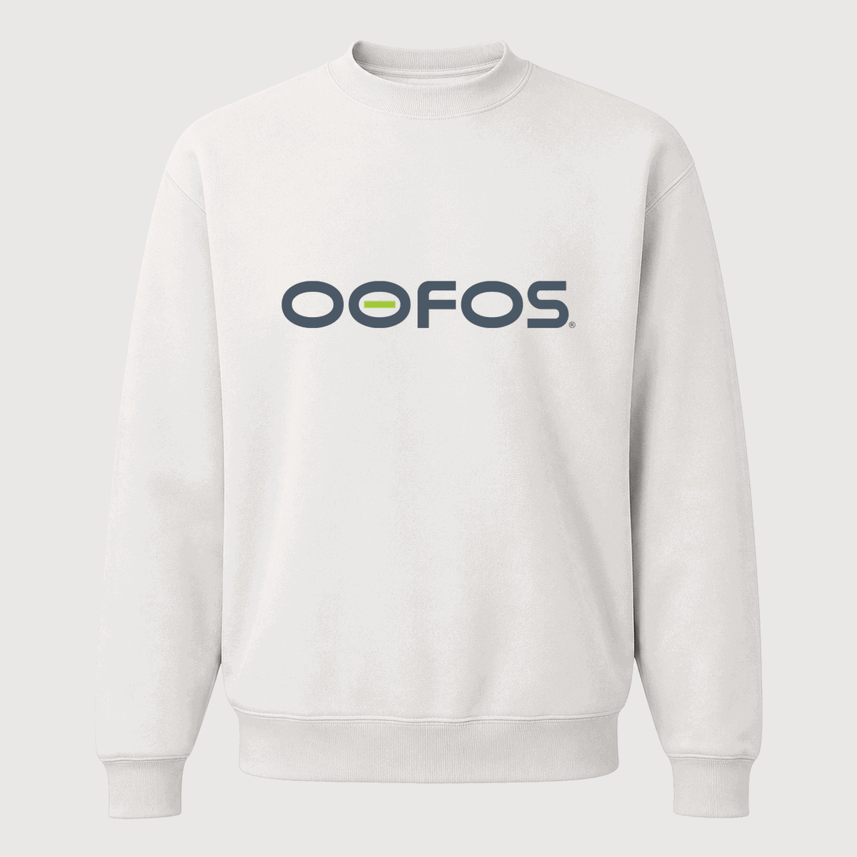 Men's OOFOS Crewneck Sweatshirt - White