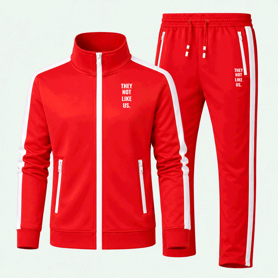 They not like us tracksuit in Red