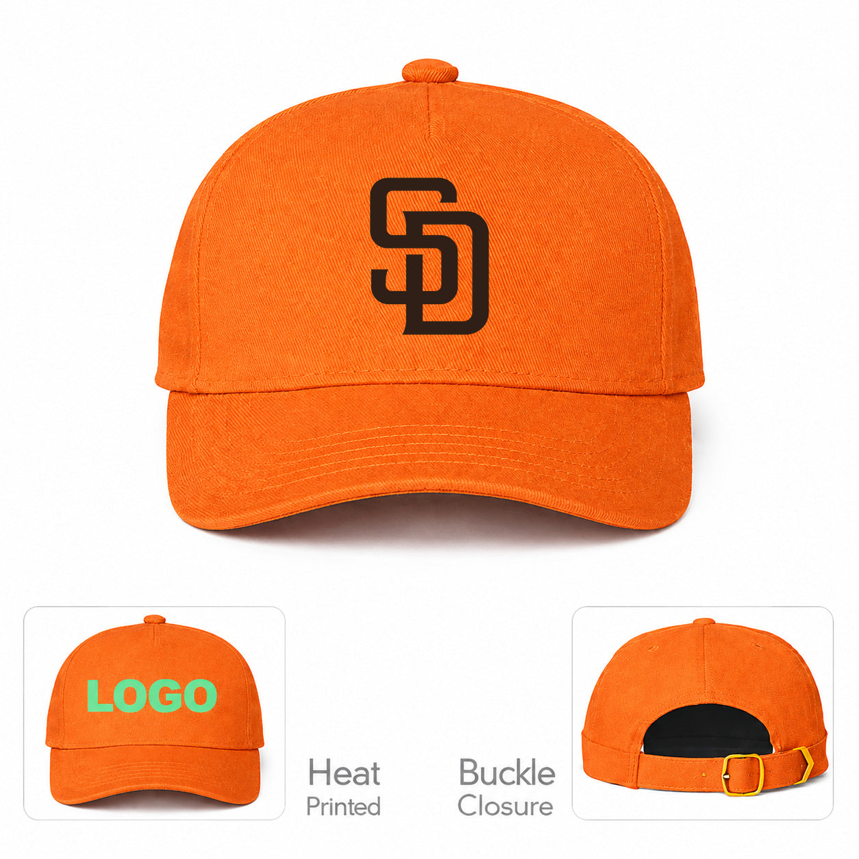 MLB San Diego Padres Baseball Cap Hat - Orange