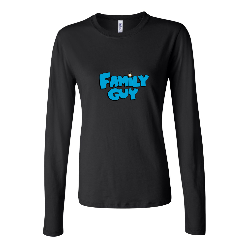 Women's Family Guy logo PNG1 Long Sleeve T-Shirt - Black